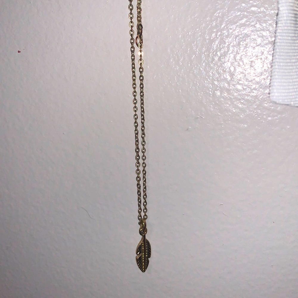 Gold Feather Anklet